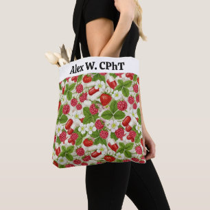 Farmácia Personalizada Tote Bag Berry Vermelho