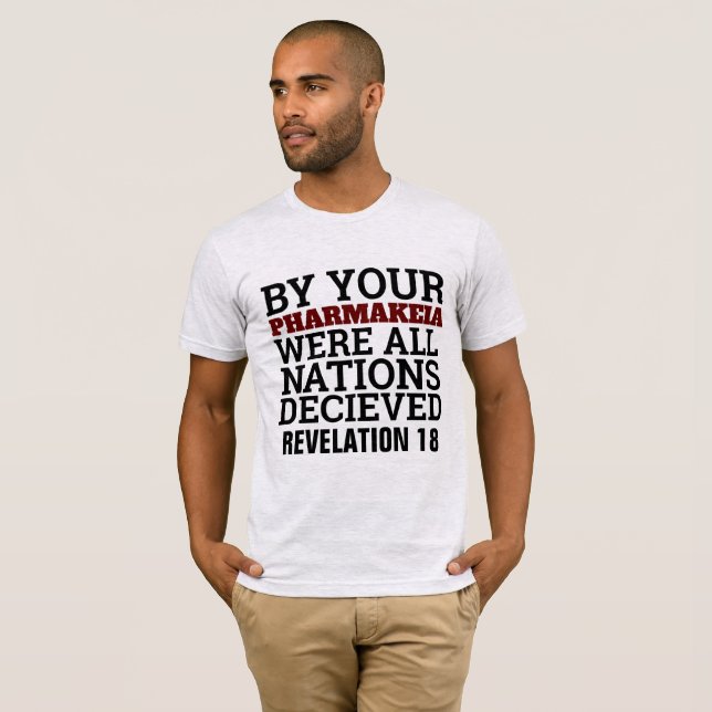 FARMÁCIA, VACINA, MARCA DA BÊSTA, CAMISETAS (Frente Completa)