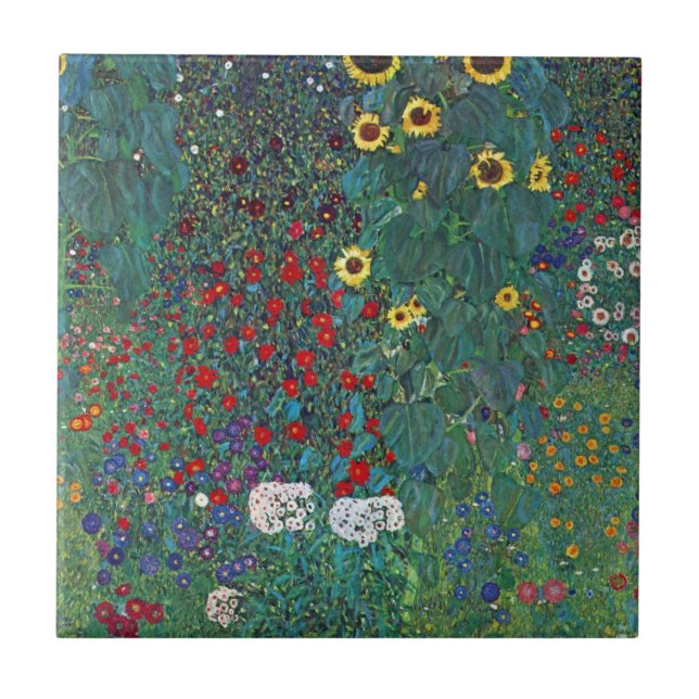 Farmergarden w Sunflower por Klimt, Flores de Vint (Frente)