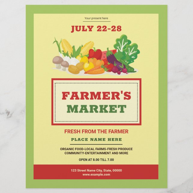 Farmers Market Flyer Template (Frente)