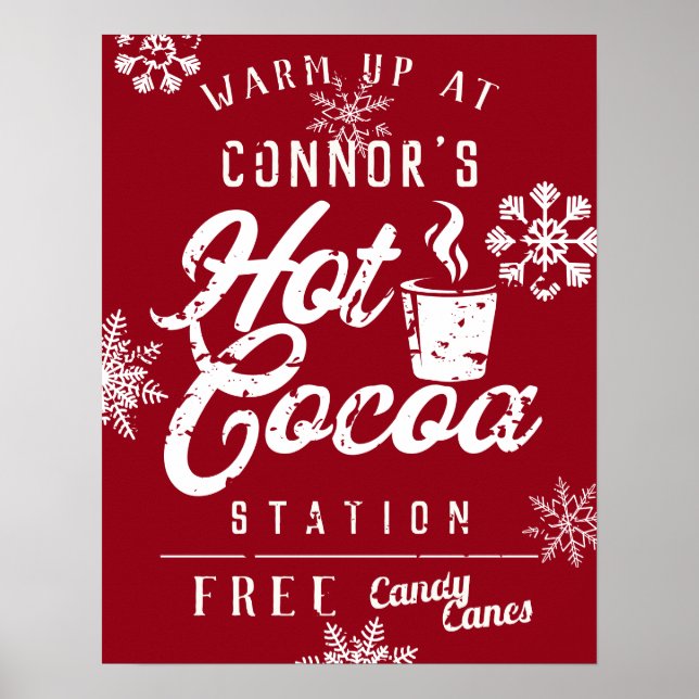 Farmhouse Christmas Family Hot Cocoa Poster (Frente)