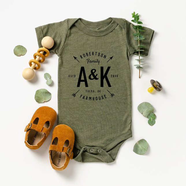 Farmhouse da Família Rústica de Seta Monograma (Criador carregado)