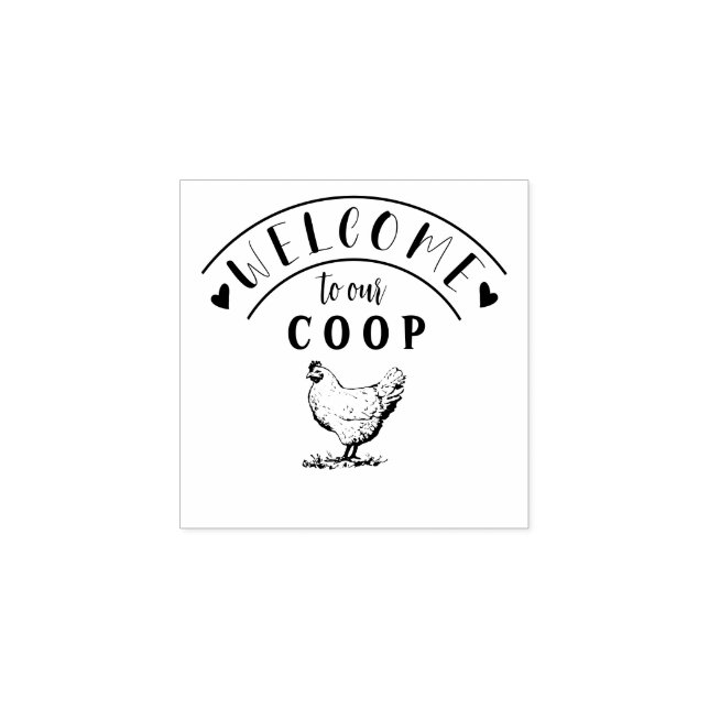 Farmhouse Hen | Carimbo de borracha personalizado (Impressão)