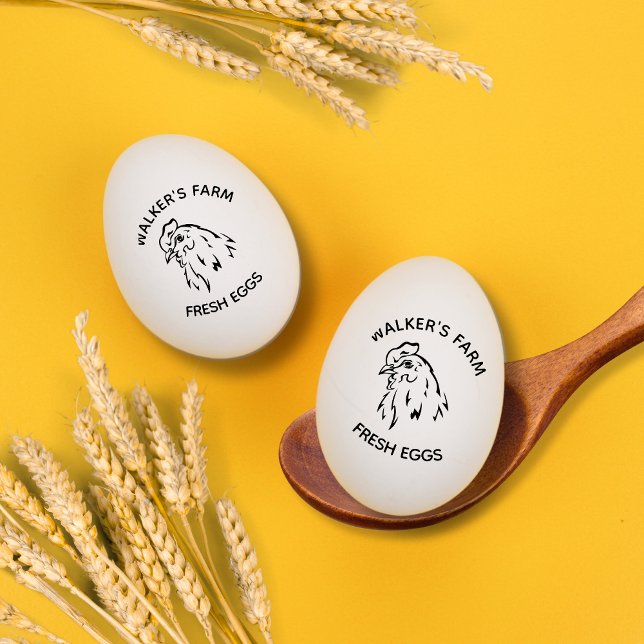 Farmhouse Hen Vintage - Carimbo de Ovos Personaliz (Criador carregado)