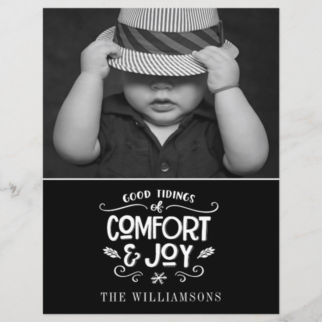 Farmhouse moderno | Cartão de Natal para Orçamento (Frente)