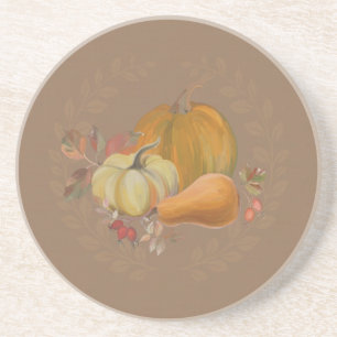 Farmhouse Pumpkins Stone Porta copos (em chocolate