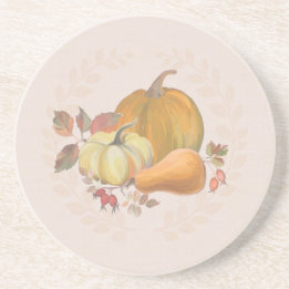 Farmhouse Pumpkins Stone Porta copos (em creme)