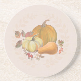 Farmhouse Pumpkins Stone Porta copos (em creme)