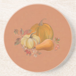 Farmhouse Pumpkins Stone Porta copos (em laranja q