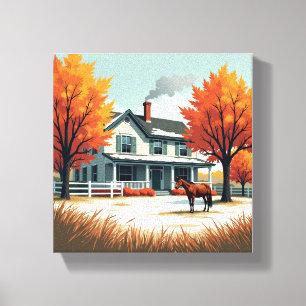 Farmhouse Russo e Arte de Muro de Canvas