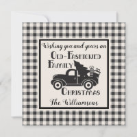 Farmhouse Rustic Old Fashione Christmas Card