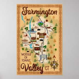 Farmington Valley, Connecticut 11x17 poster