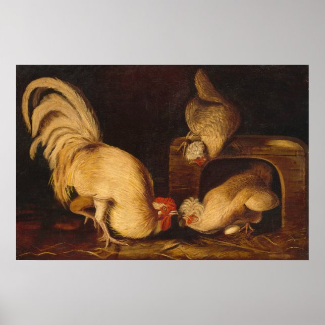 Farmyard Fowls, John James Audubon Fine Art Poster (Frente)