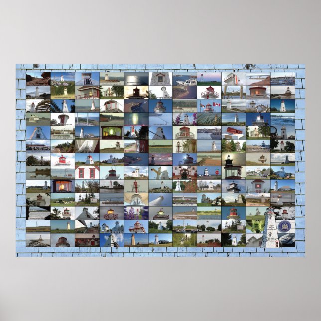 Faróis da Ilha do Príncipe Eduardo Poster (Frente)