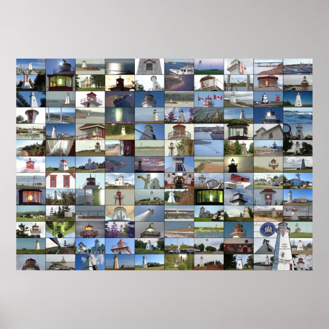 Faróis da Ilha do Príncipe Eduardo Poster (Frente)