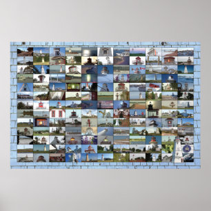 Faróis do poster de Prince Edward Island