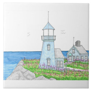 Farol 2 Azulejo cerâmico