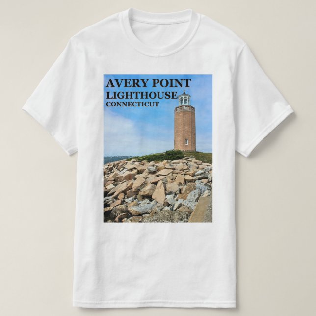 Farol Avery Point, Camisa T de Connecticut (Frente do Design)