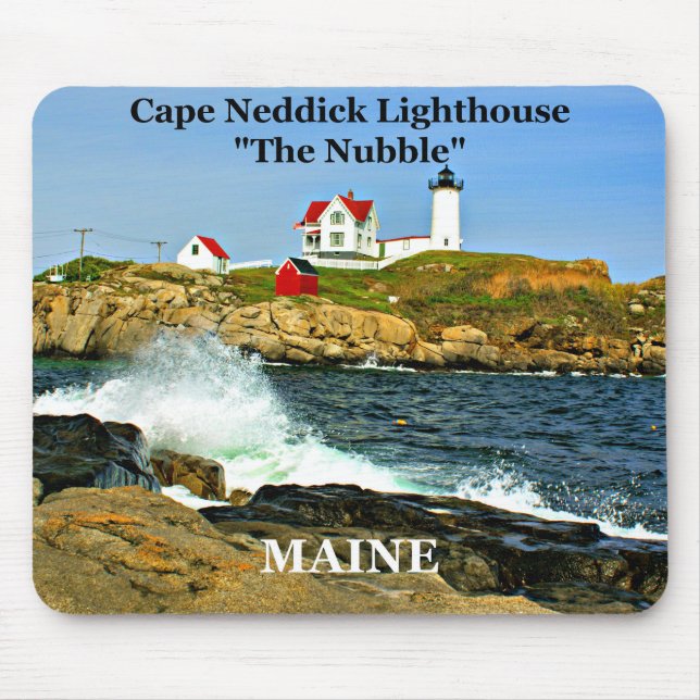 Farol Cape Neddick, Maine Mousepad (Frente)