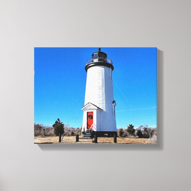 Farol Cape Poge, Massachusetts Canvas Print (Frente)