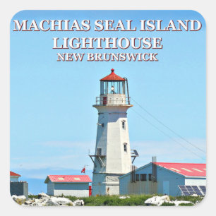 Farol da ilha do selo de Machias, etiquetas de