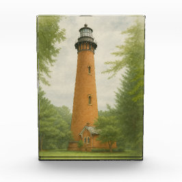 Farol da Praia de Currituck em Aquarela