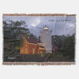 Farol de 40 milhas no cobertor tecido ao anoitecer