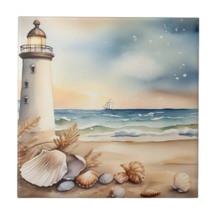 Farol de Aquarela e Praia