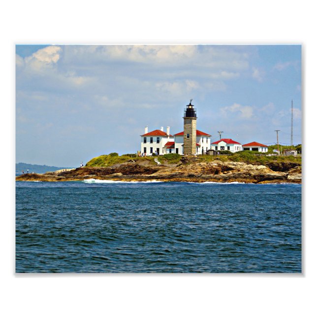 Farol de Beavertail, Impressão de Foto Rhode Islan (Frente)