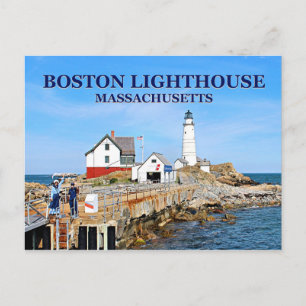Farol de Boston, Massachusetts Cartão Postal
