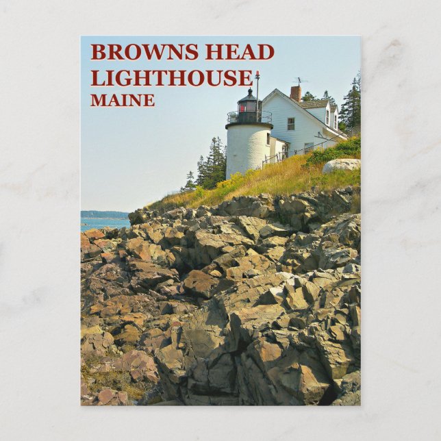 Farol de Browns Head, Maine Cartão Postal (Frente)