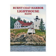 Farol de Burnt Coat Harbor, Maine Cartão Postal