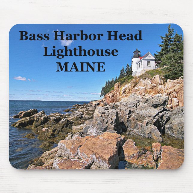 Farol de Cabeça de Bass Harbor, Maine Mousepad (Frente)