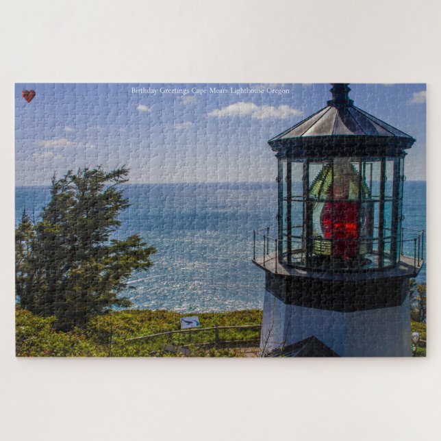 Farol de Cape Mears Oregon. Quebra-cabeça (Horizontal)