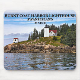 Farol de Casaco Harbor queimado, Maine Mousepad