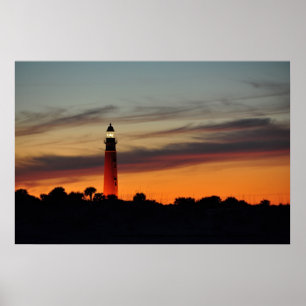 Farol de entrada de puma Sherbet Orange Sky Poster