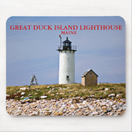 Farol de excelente Duck Island, Maine Mousepad
