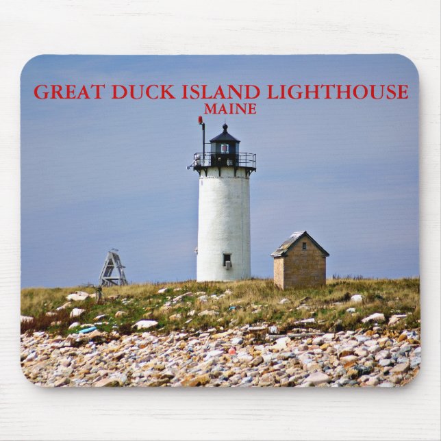 Farol de excelente Duck Island, Maine Mousepad (Frente)