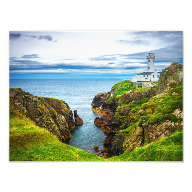 Farol de Fanad Head Penhascos – Impressão de Foto  (Frente)