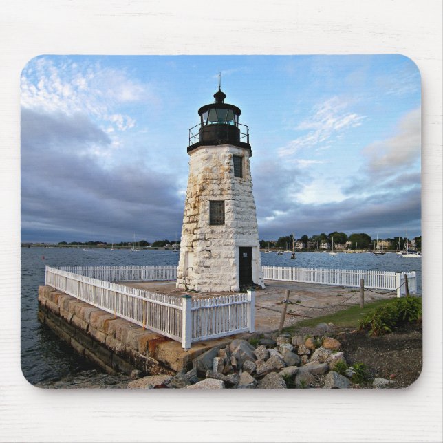 Farol de Goat Island, Rhode Island Mousepad (Frente)