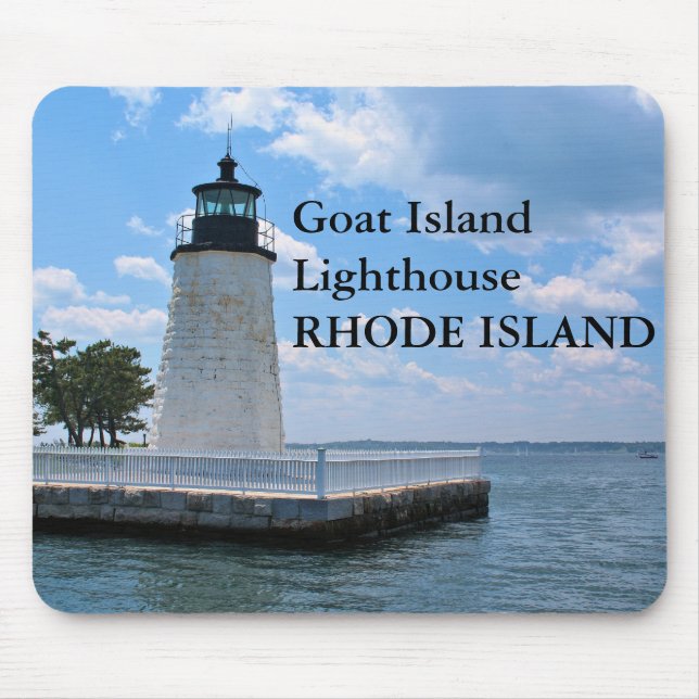 Farol de Goat Island, Rhode Island Mousepad (Frente)