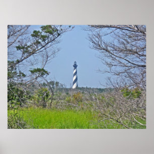 Farol de Hatteras do cabo do poster dos pantanais