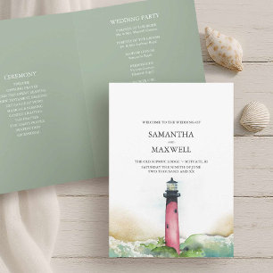 Farol de Modelos do programa de casamento em praia