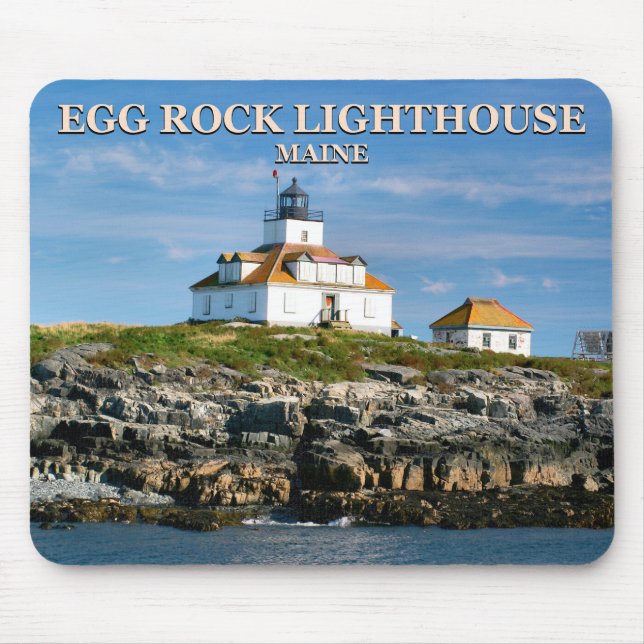 Farol de Ovo, Bar Harbor Maine Mousepad (Frente)