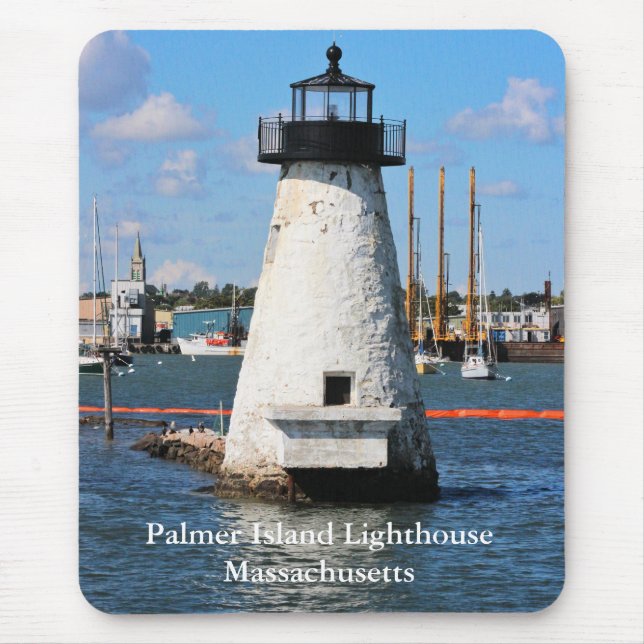 Farol de Palmer Island, Massachusetts Mousepad (Frente)