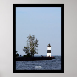 Farol de Pier Norte, Ilha de Presque, Poster PA