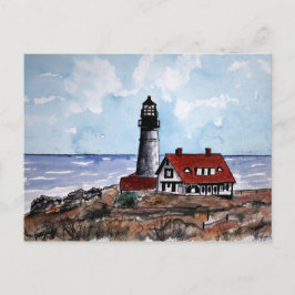 farol de portland head maine cartão postal