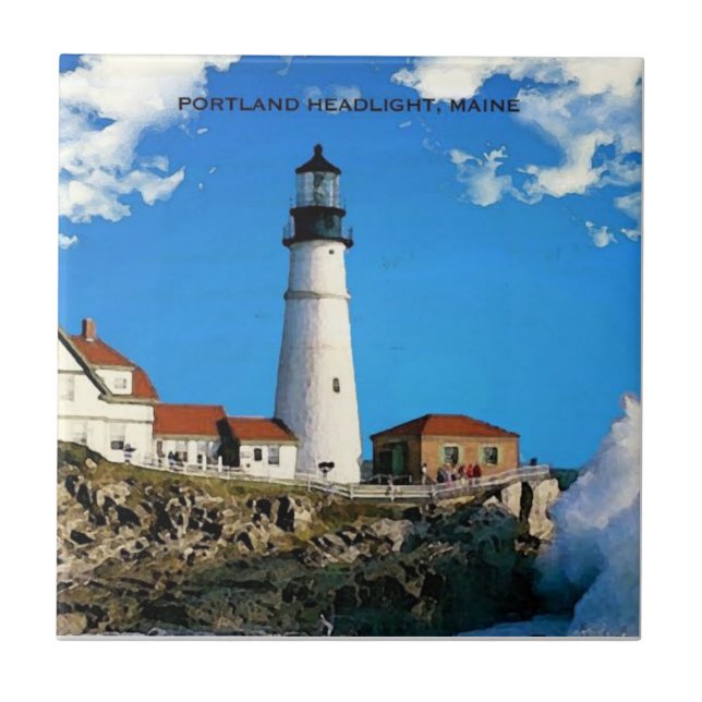 Farol de Portland, porta copos de Maine (Frente)