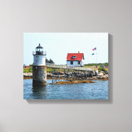 Farol de Ram Island, Impressão de Maine Canvas