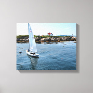 Farol de Ram Island, Impressão de Maine Canvas